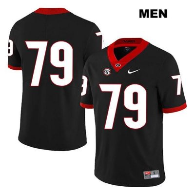 Men's Georgia Bulldogs NCAA #79 Isaiah Wilson Nike Stitched Black Legend Authentic No Name College Football Jersey QEY0254MB